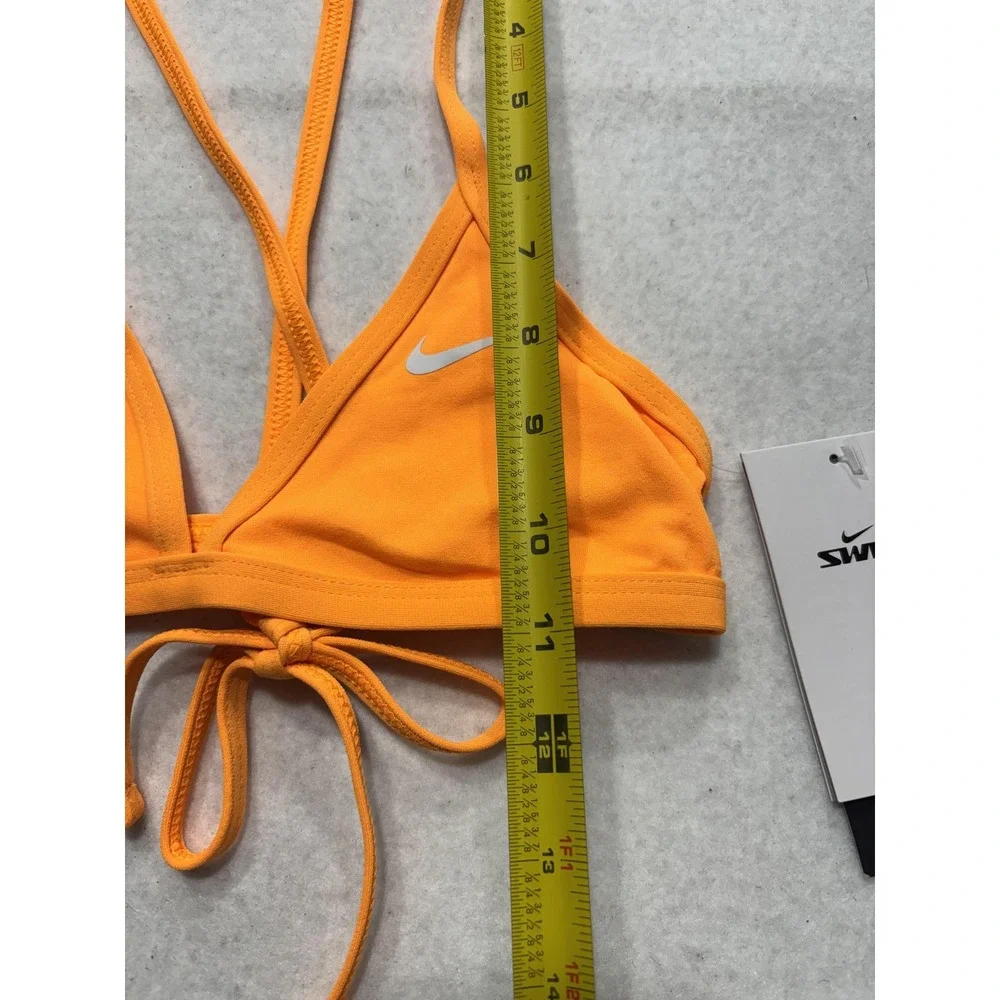Nike Swim Bikini Top Womens XS Orange Triangle Hydrastrong NESSB002-825 NEW